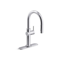 Kohler 22974-CP - Crue® Touchless pull-down kitchen sink faucet with three-function sprayhead