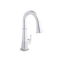 Kohler 23832-WB-CP - Riff® Touchless pull-down kitchen sink faucet with KOHLER® Konnect™ and three-function