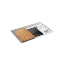 Kohler 80084-2PC-NA - Task™ 33'' top-/undermount single-bowl workstation kitchen sink