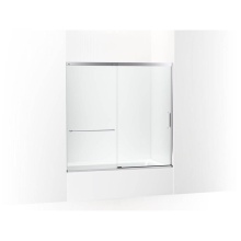 Kohler 707618-8L-SH - Elate® Sliding bath door, 56-3/4'' H x 56-1/4 - 59-5/8'' W with heavy 5/1