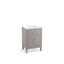 Kohler 33551-ASB-1WT - Seer® 24'' bathroom vanity cabinet with sink and quartz top