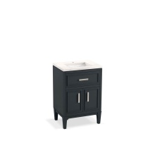 Kohler 33543-ASB-1WX - Southerk® 24'' bathroom vanity cabinet with sink and quartz top
