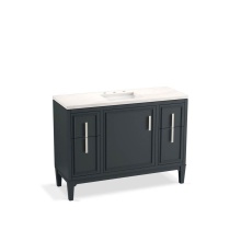 Kohler 33546-ASB-1WX - Southerk® 48'' bathroom vanity cabinet with sink and quartz top