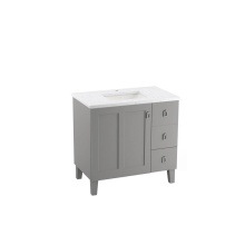 Kohler CM99533-BD1-1WT - 36'' bathroom vanity cabinet with sink and quartz top