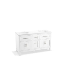 Kohler 31246-ASB-0 - Quo® 60'' bathroom vanity cabinet with sinks and quartz top