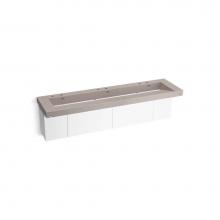 Kohler 81033-BPW-KCN - Constellation™ 90'' wall-mount trough lavatory system