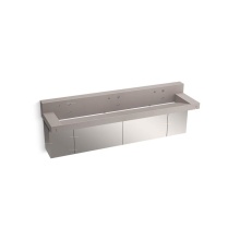 Kohler 81028-BSS-KCN - Constellation™ 90'' wall-mount trough lavatory system with backsplash