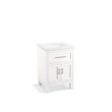 Kohler 28379-ASB-0 - Quo® 24'' bathroom vanity cabinet with sink and quartz top