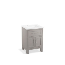 Kohler 28379-ASB-1WT - Quo® 24'' bathroom vanity cabinet with sink and quartz top