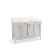 Kohler 39606-ASB-AGA - Hadron™ 48'' bathroom vanity cabinet with sink and quartz top