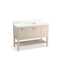 Kohler 35027-LWG - Seagrove® by Studio McGee 48'' bathroom vanity cabinet with sink and quartz top