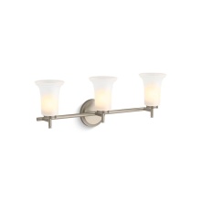 Kohler 38406-SC03-BNL - Bellera® Three-light sconce with frosted shades