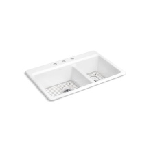 Kohler 8669-3A1-0 - Riverby® 33'' top-mount double-bowl kitchen sink