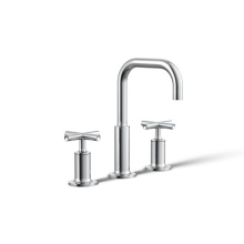 Kohler 14406-3-CP - Purist® Widespread bathroom sink faucet with Cross handles, 1.2 gpm