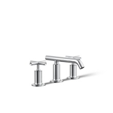 Kohler 14410-3-CP - Purist® Widespread bathroom sink faucet with Cross handles, 1.2 gpm