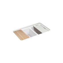Kohler 8669-5UPC-0 - Riverby® 33'' undermount double-bowl workstation kitchen sink