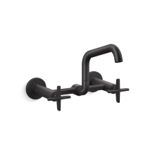 Kohler 28666-3-BL - Billet™ Two-hole wall-mount bridge kitchen sink faucet
