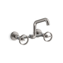 Kohler 28666-9-TT - Billet™ Two-hole wall-mount bridge kitchen sink faucet