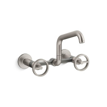 Kohler 28666-9-VS - Billet™ Two-hole wall-mount bridge kitchen sink faucet