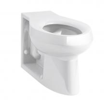Kohler 4398-SS-0 - Anglesey™ Floor-mounted rear spud antimicrobial flushometer bowl with integral seat