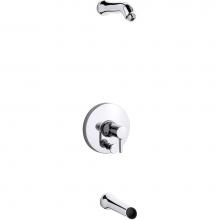 Kohler T8975-4L-CP - Toobi® Rite-Temp(R) bath and shower trim set with push-button diverter, less showerhead