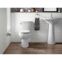Kohler 3609-4636-0 - Cimarron 2-Piece 1.28 GPF High Efficiency Elongated Toilet in White with Cachet Q3 Toilet Seat