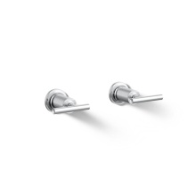 Kohler T14429-4-CP - Purist® Deck- or wall-mount bath faucet handle trim with lever design