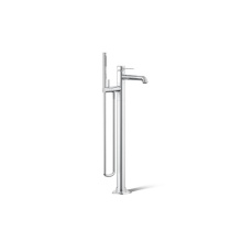 Kohler T27025-4-CP - Occasion® Floor-mount bath filler trim with handshower