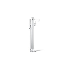 Kohler T27408-4-CP - Riff® Floor-mount bath filler trim with handshower