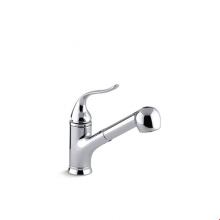 Kohler 15160-CP - Coralais® single-hole or three-hole kitchen sink faucet with pull-out matching color sprayhea