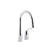 Kohler 649-CP - Simplice® Pull-down bar sink faucet with three-function sprayhead