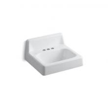 Kohler 2867-0 - Hudson™ 20'' x 18'' wall-mount bathroom sink with 4'' centerset fa