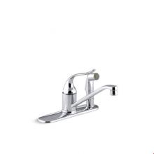 Kohler 15173-F-CP - Coralais® Three-hole kitchen sink faucet with 8-1/2'' spout, matching finish sidesp