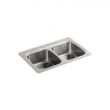 Kohler 5267-3-NA - Verse™ 33'' top-mount double-bowl kitchen sink