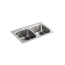 Kohler 5267-4-NA - Verse™ 33'' top-mount double-bowl kitchen sink