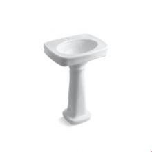 Kohler 2338-1-0 - Bancroft® 24'' pedestal bathroom sink with single faucet hole