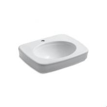 Kohler 2340-1-0 - Bancroft® pedestal bathroom sink basin with single faucet hole