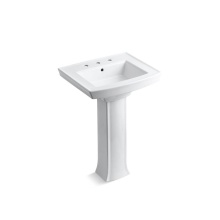 Kohler 2359-8-0 - Archer® 24'' rectangular pedestal bathroom sink