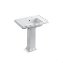 Kohler 2845-8-0 - Tresham® 30'' pedestal bathroom sink with 8'' widespread faucet holes