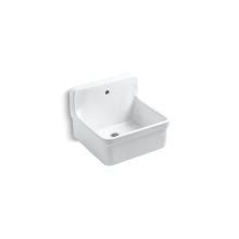 Kohler 12784-0 - Gilford™ 24'' x 22'' bracket-mount scrub-up/plaster sink with single faucet
