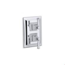 Kohler T10422-4S-CP - Memoirs® Stately Valve trim with lever handles for stacked valve, requires valve