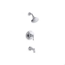 Kohler TS13492-4-CP - Kelston® Rite-Temp(R) bath and shower valve trim with lever handle, spout and 2.5 gpm showerh