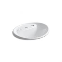 Kohler 2839-8-0 - Tides® Drop-in bathroom sink with 8'' widespread faucet holes