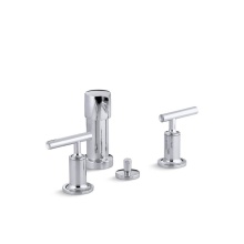 Kohler 14431-4-CP - Purist® Vertical spray bidet faucet with lever handles