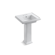 Kohler 2844-4-0 - Tresham® 24'' square pedestal bathroom sink