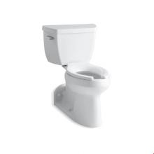 Kohler 3578-T-0 - Barrington™ Two-piece elongated chair height toilet with tank cover locks