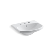 Kohler 2363-8-0 - Cimarron® 22-3/4'' rectangular pedestal bathroom sink