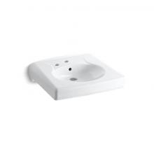 Kohler 1997-1L-0 - Brenham™ Wall-mount or concealed carrier arm mount commercial bathroom sink with single faucet h