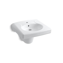 Kohler 1999-SS1-0 - Brenham™ Wall-mount or concealed carrier arm mount commercial bathroom sink with single faucet h