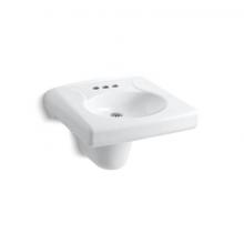 Kohler 1999-4N-0 - Brenham™ Wall-mount or concealed carrier arm mount commercial bathroom sink with 4'' c